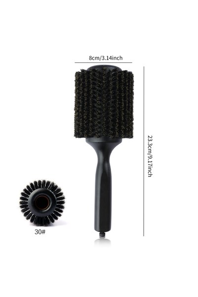 Choice6 NO.30 New 6 Sizes Black Wood Handle Boar Bristles Round Hair Brush Re...