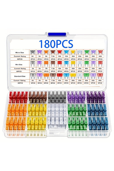 Choice 180 pieces 325Pcs Standard Car Fuses Assorted Kit, 60 Mini Blade Car F...