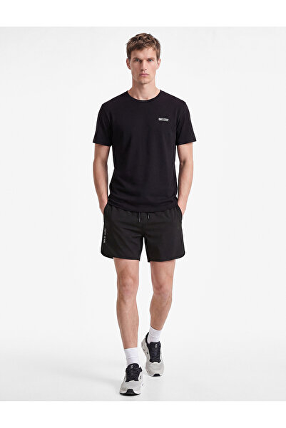 Koton Comfortable Fit Short Sleeve Viscose Blend Crew Neck Printed Sports T-S...