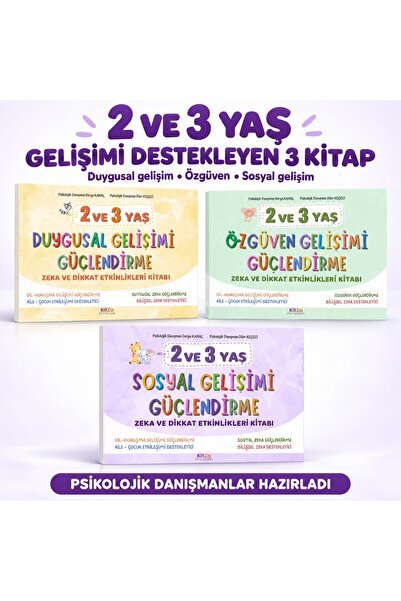 kitza yayınları 2 VE 3 YAŞ İÇİN EĞİTİCİ ETKİNLİK SETİ (DUYGUSAL,SOSYAL,ZİHİNS...