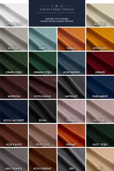 Gauze Fabric Design Velvet Textured Red Seamless Tablecloth with Rich Color Options