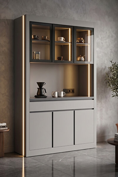 Avm 24 Nero Kahve Köşesi 130 cm Montaj Dahil