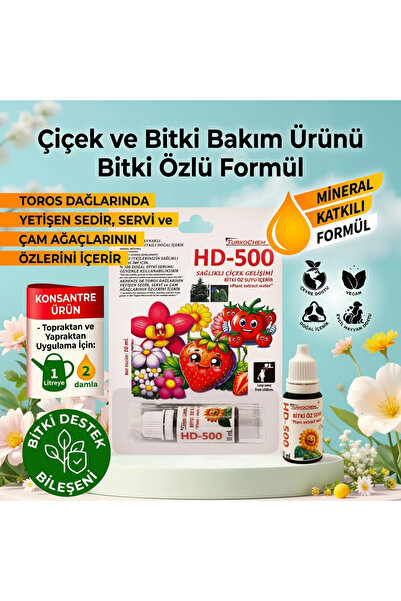 HD 500 DOĞAL BİTKİ BESİNİ VİTAMİNİ SERUMU 10 mL Hobi kullanımı içindir (küçük boy)