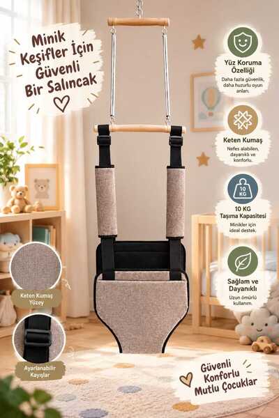 Niniva Bebek Hoppala Zıp Zıp Salıncak Keten kumaş