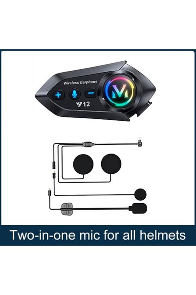 Choice 2 IN 1 MIC Bluetooth 5.4 Motorcycle Helmet Headset 500mAh Battery Life...
