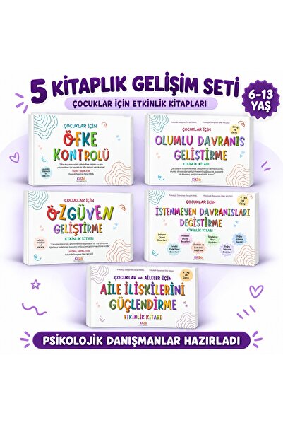 kitza yayınları 5'Lİ SET- ÖFKE KONTROLÜ-ÖZGÜVEN-OLUMLU-İSTENMEYEN DAVRANIŞ-Aİ...