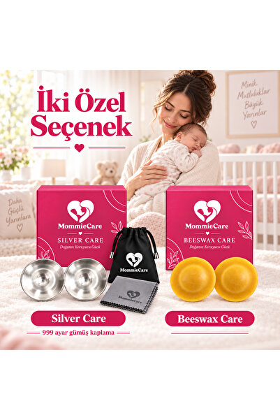 MOMMİECARE Balmumu Göğüs Ucu Koruyucu Kapak Meme Ucu Koruyucu Başlık Meme Ucu...