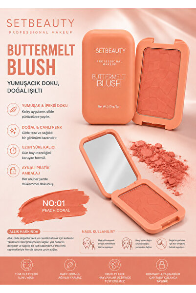 SETBEAUTY Aynalı Mat Allık No:01