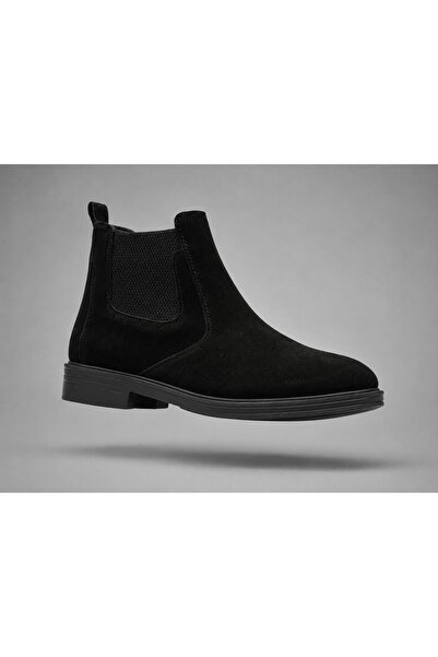 DASSLER Erkek Süet Deri Yarım Bot Erkek Süet Deri Soğuğa Dayanıklı Kışlık Ort...