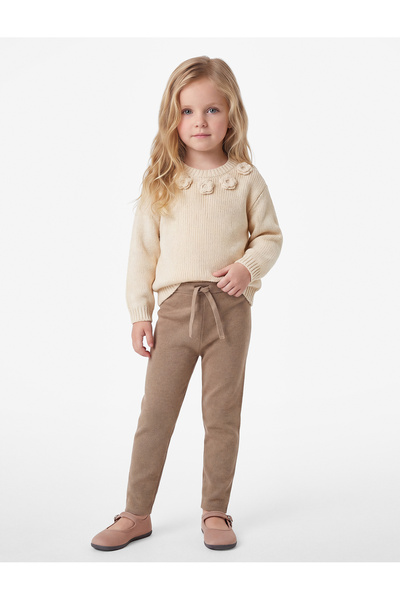 Koton Viscose Blend Tie-Waist Knit Trousers