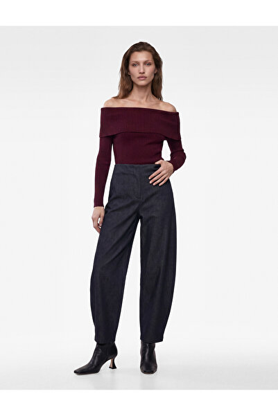 Koton Normal Waist Straight Leg Balloon Fit Barrel Pants
