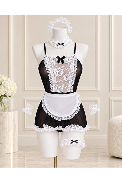 Kadın Konsept Gecelik ve İç Çamaşır Takımı 9’lu Set S/M ve L/XL Beden