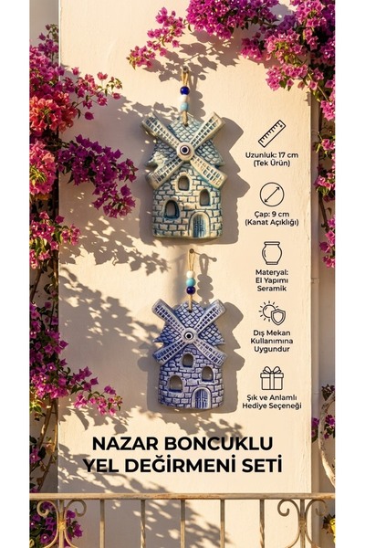 Store Balkon Süsü Duvar Dekorasyonu Bahçe Süsleri Seramik Alaçatı Bodrum Yel ...
