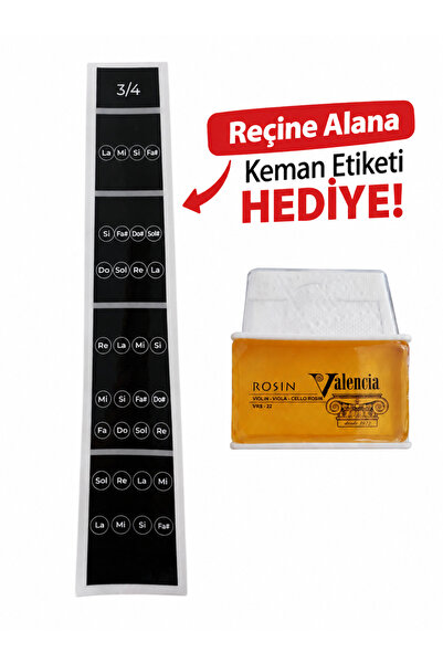 happypotam Valencia Keman Reçinesi + 3/4 Keman Nota Etiketi Hediye | Keman Re...