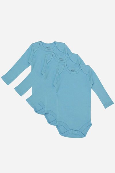 Carlburn # Soft and Comfortable 100% Organic Cotton 3-Piece Blue Long Sleeve ...