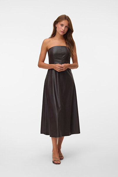 Vero Moda Women's VMKATCHA PU Bandeau Woven Dress