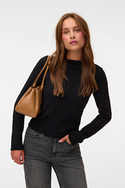 Vero Moda Women's VMZIA Long Sleeve Funnel Neck Jersey Top