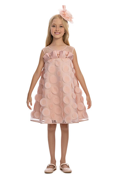HAUSEkids 3-7 Yaş Guetase Drees Kız Çocuk Elbise-Pudra