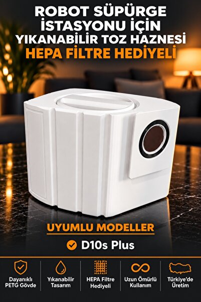 Antalya3Dcim Dream D10s Plus Uyumlu Yıkanabilir Robot Süpürge Toz Haznesi
