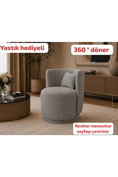 BEYLERBEYİ SEMAZEN 360° DÖNEN KETEN KOLTUK, BERJER, TV KOLTUĞU, ANNE EMZİRME ...