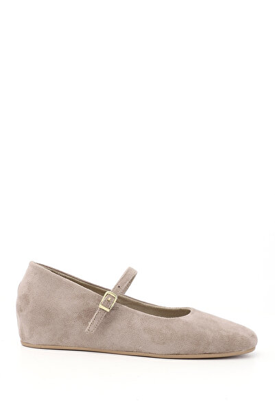 GÖNDERİ(R) Women's Mink Suede Buckle Feta Padded Mary Jane Shoes
