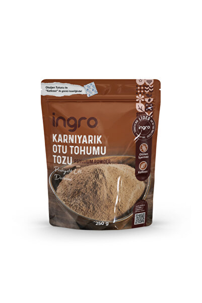 İngro Glutensiz Karnıyarık Otu Tohumu Tozu (PSYLLİUM POWDER) 250 G