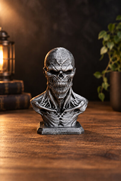 Makerpax Undead Warlord Büst Figür – Ölümsüz Savaş Beyi Dekoratif Heykel 12CM