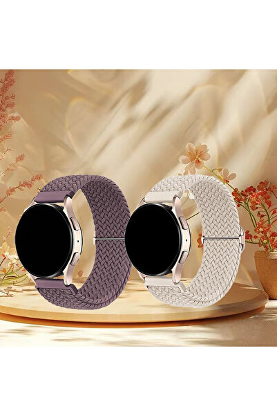 Choice26 20mm 2pack-12 2 Pcs Nylon Braided Loop For Samsung Watch 7/Amazfit B...