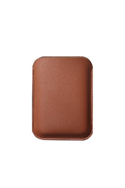 Choice PU brown Power Bank Cover Pouch Leather Case for iPhone 13 Magsafe Ext...