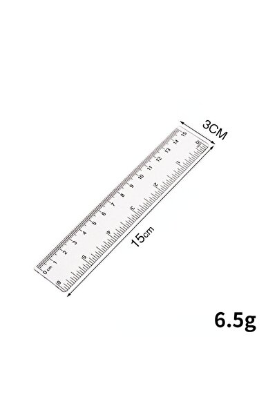 Choice 15CM 15/20/30cm Transparent Plastic Ruler Blue Color Simple Style Port...