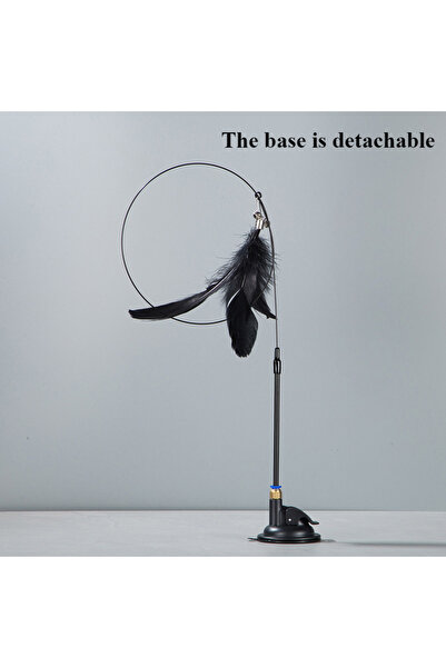 Choice Black A Funny Simulation Bird Cat Toy Feather with Bell Cat Stick Inte...