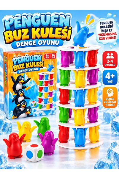 a v d a Penguen Denge Kulesi Oyunu Kuleyi Yıkan Kaybeder Eğitici Zeka Mantık ...