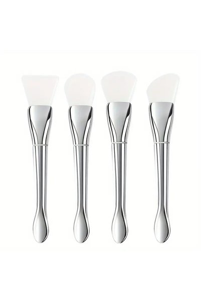 Choice 4pcs 1/4 PCS Silicone Facial Mask Brush Soft Head with Scraper Integra...