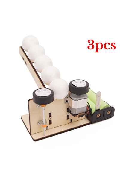 Choice 3PCS DIY STEM Automatic Ball Serve Machine Kinetic Energy Transfer Exp...