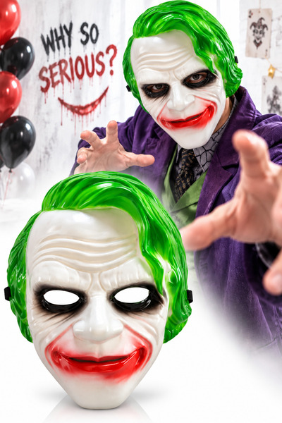 Parti dolabı Joker Maske Yetişkin Halloween Parti Maskesi 1 Adet Cadılar Bayr...