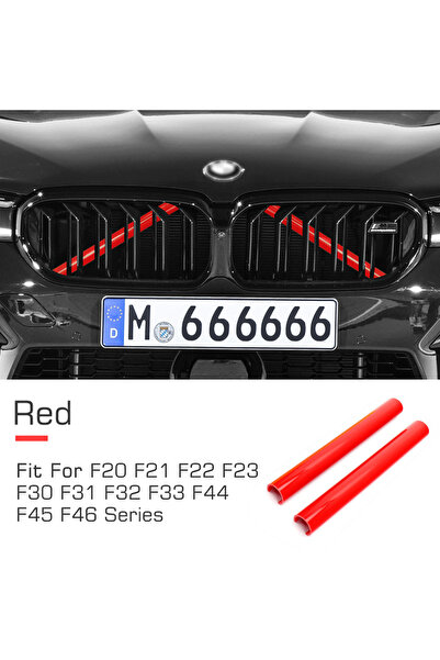 choice2 2Pcs Red 2Pcs Sport Sticker Car Front Grille Nose Trim Air Inlet Bar ...