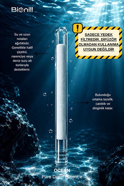 Bionill OCEAN Refill – Yedek Pamuk Filtre - Difüzör ile Kullanılabilen - Prem...