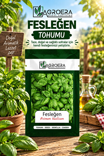 AGROERA Yeşil Fesleğen/reyhan Tohumu-geniş Yapraklı 2100 Adet / 3 Gr.