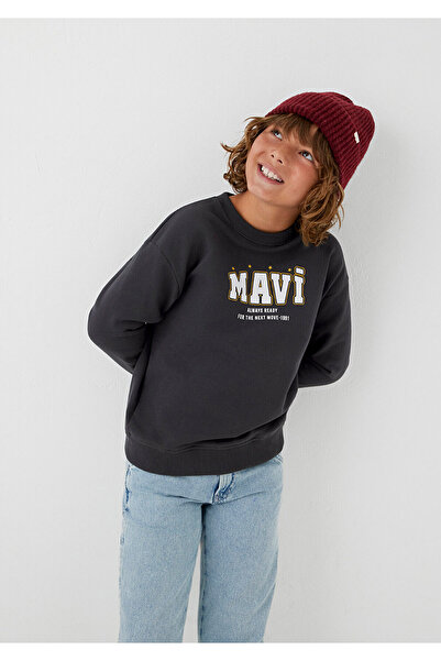 Mavi Logo Baskılı Antrasit Sweatshirt 6S10211-70087