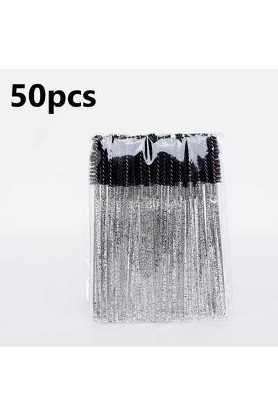 Choice black 50-Piece Eyelash and Eyebrow Comb Brush Set, Specialized Mascara...