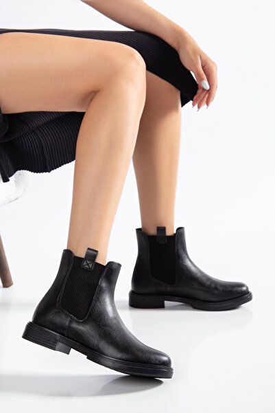 Bilalim Shoes Siyah Günlük Kadın  Bot (KAYMAZ, SES YAPMAZ TERMO TABAN) -BL000001