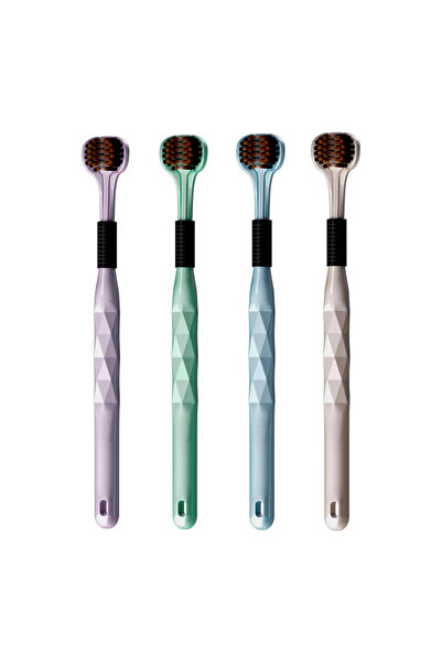Choice1 4pcs 3D Manual Toothbrush 2/4pcs Three sided U-shaped Soft Toothbrush...