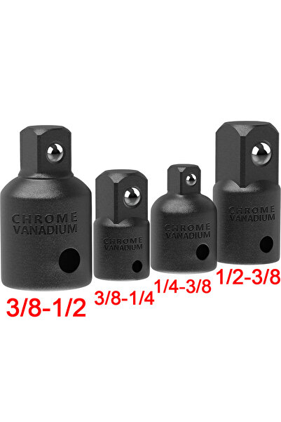 Choice 4PCS impact Socket Adapter and Reducer Set, 1/4", 3/8", 1/2", 3/4" Chr...