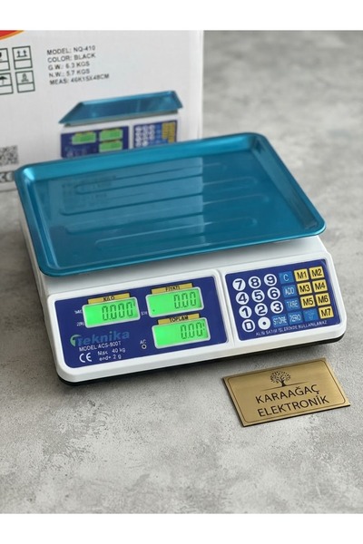 Karaağaç Elektronik 40 Kg Elektronik Terazi - Çukur Kefeli