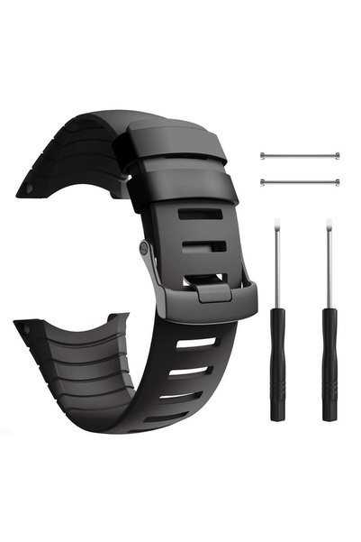 choice2 Black Compatible with Suunto Core Watch Band,Soft TPU Replacement Str...