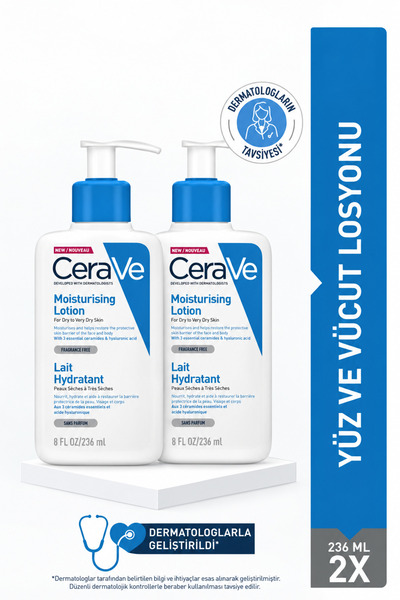 CeraVe Lotion Dry Moisturizer - Ceramide and Hyaluronic Acid Face and Body 23...