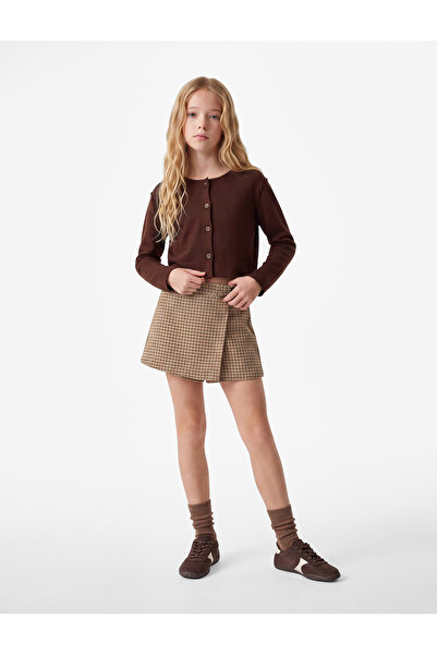 Koton Buttoned Crew Neck Long Sleeve Cardigan