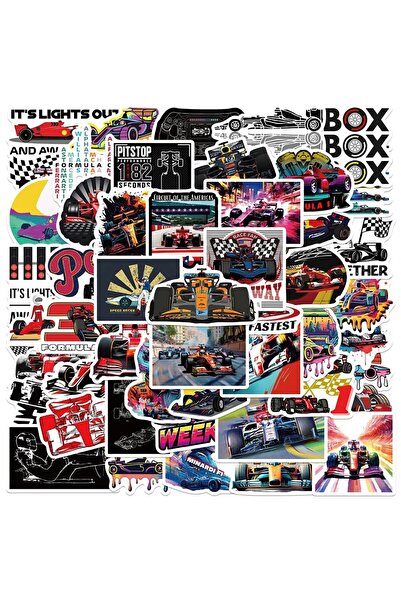 Choice 50Pcs 10/30/50pcs F1 Formula One Racing Stickers Funny Cartoon Graffit...