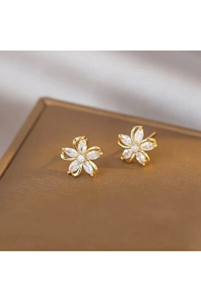 Choice 1 Dainty Flower Stud Earrings for Women Piercing Cartilage Ear Ring Cu...