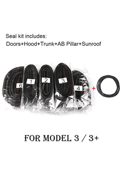 Choice3 Model 3 - 2 pcs set For Tesla Model Y 3 Highland Door Seal Kit Soundp...